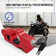 1pc Motorcycle Brake Lock, Anti-Theft Handlebar Lock, Aluminum Alloy Motorcycle Throttle Lock - Multicolor - View 2