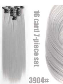 Extensions de cheveux à clipser 16 pièces, 22 pouces 7 pièces lisseur long, convient pour les extensions de cheveux synthétiques et les perruques des femmes
