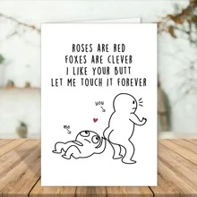 搞笑又粗鲁的爱情卡 - 非常适合生日、周年纪念日、情人节 | 送给男士、女士、女朋友、男朋友、丈夫、妻子的理想礼物