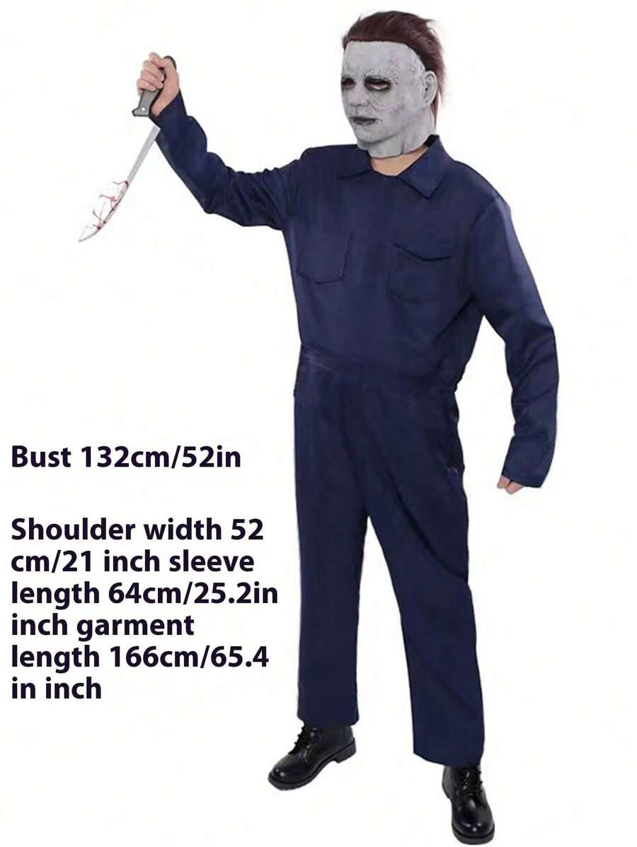 1pcMoonlight Heart Panic Movie With The Same Performance Michael Workwear Halloween - Blue - View 1