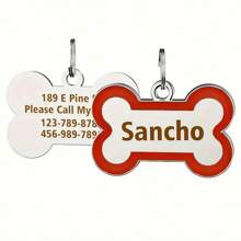 Collare in pelle personalizzato per cani con targhetta a forma di osso, con nome dell'animale domestico e numero di telefono inciso su entrambi i lati, decorazione in metallo con impronta anti-smarrimento, accessorio di moda per cani e gatti, regalo ideale per animali domestici piccoli e medi, ornamentale, inciso, in acciaio inossidabile, elegante, alla moda, colorato, vintage, carino, compatto, simpatico, personalizzato, unico, personalizzato, per anniversari, per compleanni