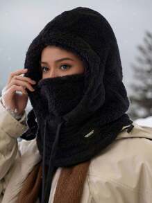 1 pieza Gorro de punto con bufanda y guantes, gorro con orejeras cálido y a prueba de viento para actividades al aire libre, uso casual, vacaciones, senderismo, esquí, accesorio de invierno, atuendos de invierno