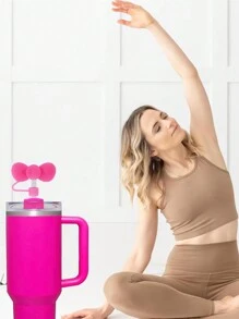 1 件装杯子吸管盖，硅胶吸管盖适合 30&40 盎司带手柄玻璃杯，10 毫米可爱饮用吸管头盖，适用于杯子配件，适合男士和女士礼物 - 彩色 - 查看 4