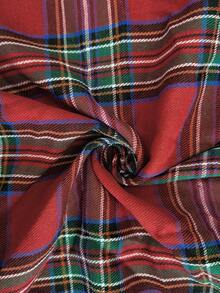 New Elegant Fashion Casual Style Commuter Woven Plaid Pattern Left And Right Pockets Loose A Swing High Waist Skirt - Multicolor - View 7