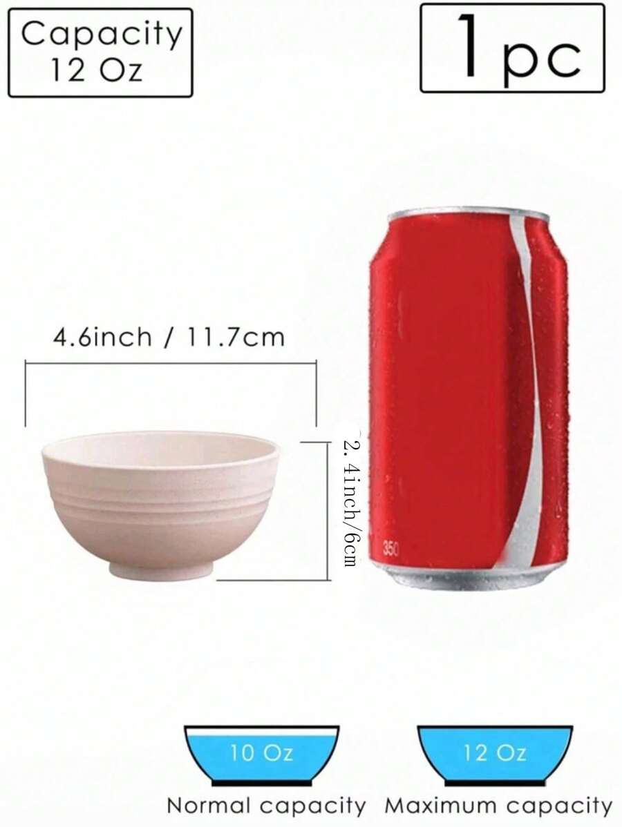 4 件装 PP 碗，现代磁扣米粉碗，适用于厨房、厨房、圣诞礼物 - 彩色 - 查看 1