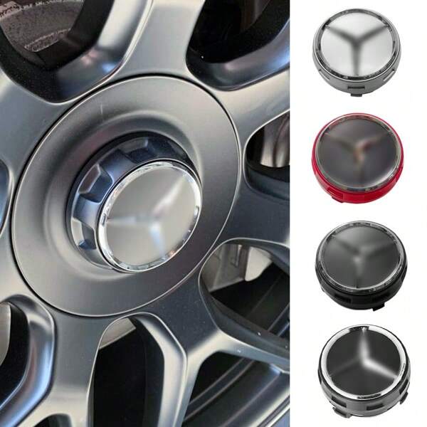 4 pezzi, 75 mm, coprimozzo per cerchi auto, sostituzione, copribadge per Mercedes Benz AMG A0004000900, accessori modificati per auto, stile