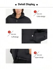 Damska kurtka z kapturem i długim rękawem, dopasowana, ciepła i gruba, prosta i modna