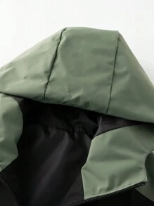2024 New Patchwork Jacket Men, Casual Hooded Windbreaker, Printed Versatile Menswear Outwear