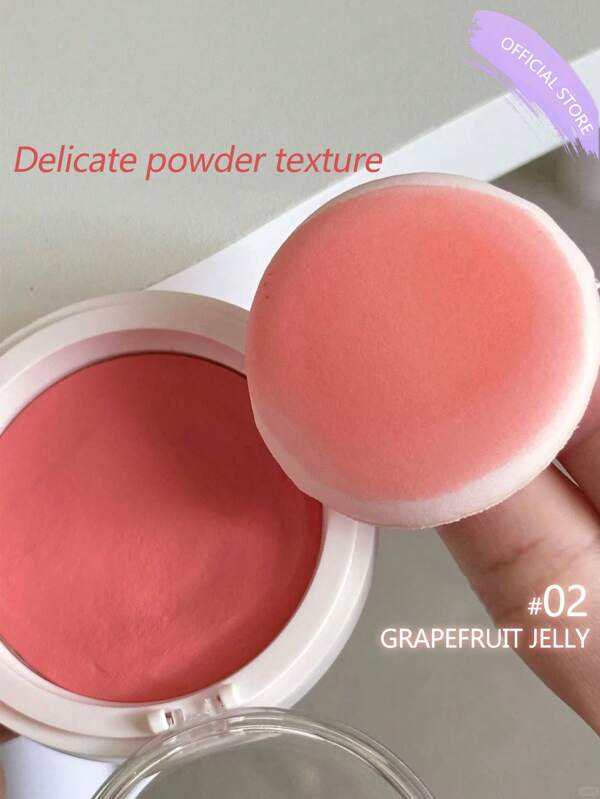 HOLIKA HOLIKA Jelly Dough Blusher 02# GRAPEFRUIT JELLY 4.2g, Creamy & Ultra Pigmented Formula, Lightweight, Buildable Formula Korean Cream Blush For Cheeks K Beauty Makeup Gift