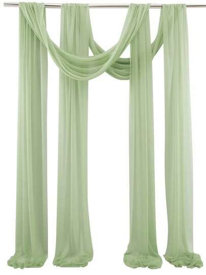 1pc - 118 Inch/Satin Backdrop Curtain, Opaque Satin Fabric Drape, Photography Backdrop Cloth, Suitable For Wedding Party, Engagement Ceremony, Stage Decor, Bridal Shower, Anniversary Party, Birthday Party, Valentine's Day Party (White, Mint Green, Champagne)