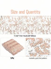 1 件 28x300cm/28x500cm/28x1000cm 金属箔亮片网卷桌旗，适用于派对、周年纪念、生日、婚礼、宴会、节日庆典、新年装饰、家居装饰、圣诞节 - 香檳色 - 查看 2