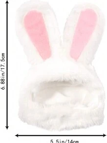 1/2pcs Bunny Ears For Cat And Puppy, Plush Bunny Hat With Ears For Cat And Puppy, Cute Easter Party Role Play Costume Pet Headdress Accessories