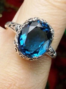 1pc Fashionable Vintage Silver Plated Ring, The Symbol Of Eternal Love, Perfect Gift For Girl's Birthday, Christmas, Anniversary