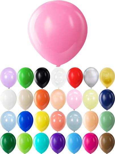 50 pezzi/Set 10 pollici palloncini in lattice opachi multicolore spessi, adatti per compleanni, matrimoni, San Valentino, Ringraziamento, Capodanno, ritorno a scuola, decorazioni per la casa, decorazioni per feste