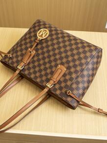 Shopper, Handtasche mit großem Fassungsvermögen, modisch vielseitiger Umhängetasche für Frauen, 2025 neue Patchwork Retro Lässig Damen Tasche