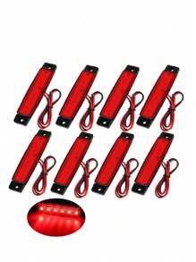 8pcs/Pack Truck LED Side Indicator Light Super Bright 6LED Waterproof SMD Side Warning Light 12V 24V Turn Signal Lighting Car Warning Light - Multicolor - View 18
