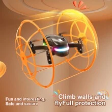 S166 Dual-Battery Drone With Remote Control, 480p Video, Wi-Fi, USB Charging, 1181.1inch Max Altitude, 3m/S Speed, 100g Takeoff Weight, 2362.2inch Control Range, With 6-8 Min Flight Time, For Indoor Wall-Climbing And Flying UAV, Perfect Gift For Holidays - Đen và trắng - Xem 6