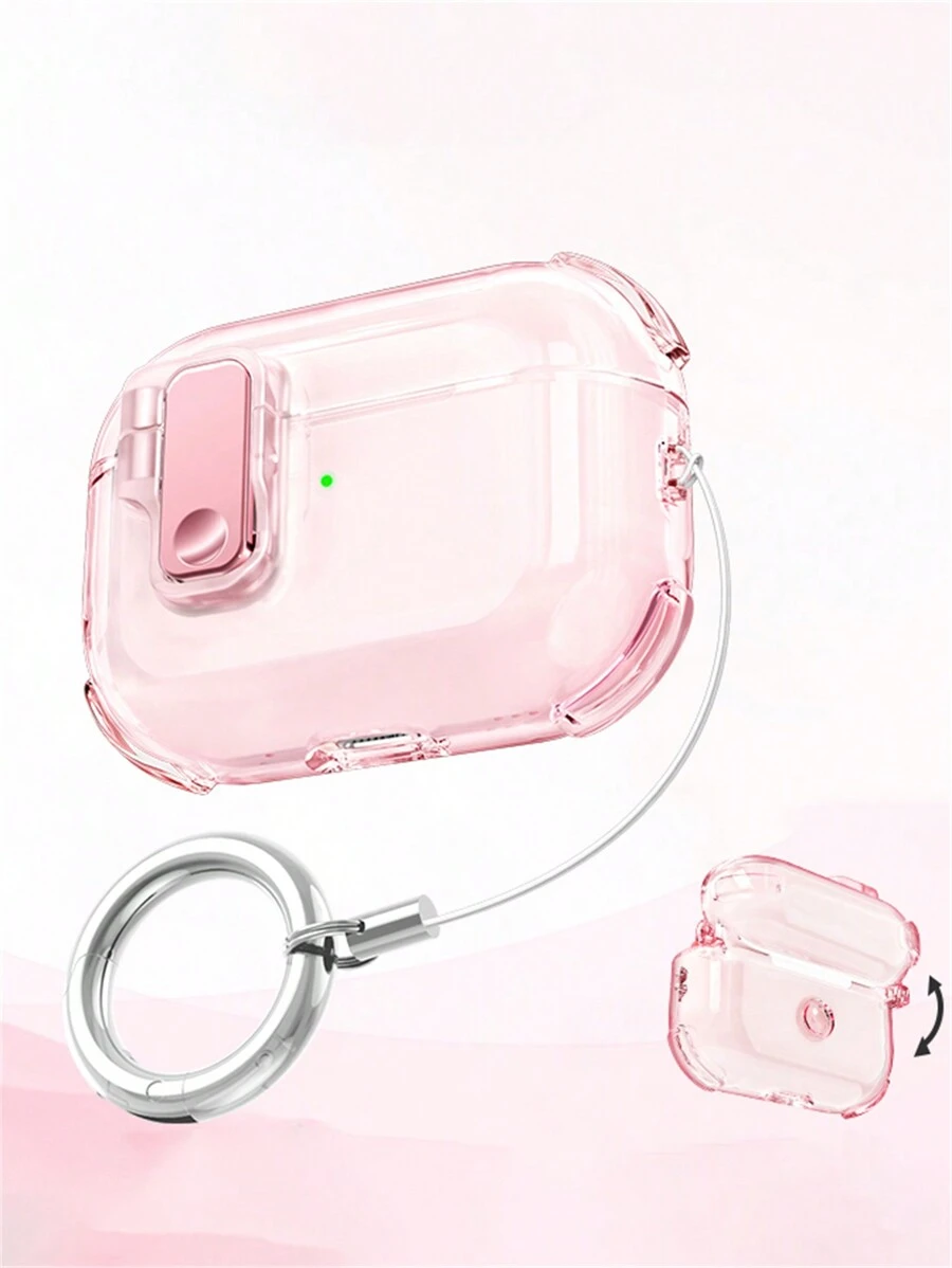 Cute Anti-Drop Automatic Clear Headphones Case Compatible With 1 2 3 4 Soft Compatible With Pro 2 Pro 3 Lock Anti-Lost Protective Cover