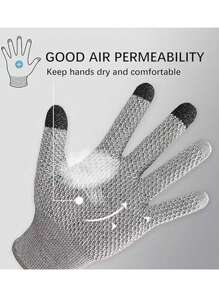 1pc Kitchen Cut-Resistant Gloves, Level 5 Protection, Slip-Resistant, Suitable For Cooking, Meat Processing, Driving, Outdoor Sports, Summer Thin Breathable Design, For Men