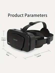 Gafas de realidad virtual 3D compatibles con smartphones de 4.7 a 7.3 pulgadas, para ver TV, jugar, ver películas y videos VR, con lentes ajustables y cómodas de llevar - Negro - Ver 6