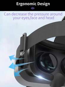 Gafas de realidad virtual 3D compatibles con smartphones de 4.7 a 7.3 pulgadas, para ver TV, jugar, ver películas y videos VR, con lentes ajustables y cómodas de llevar - Negro - Ver 4