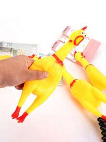 1pc Screaming Chicken Toy, Scream Chicken Toy, Pet Dog Toy, Stress Relief Squeaking Desperate Chicken, Wholesale - Multicolor - View 5
