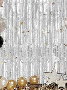 1/2/3 dây bóng bay dài 2m trang trí phông nền - Bạc - Xem 6