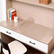 PVC Clear Table Protector - Multisize Thick Transparent Plastic Desk Cover, Rectangular Night Stand, Office & Computer Desk, Sofa Child Table, Small Desk Protector