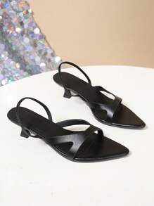 Nowe modne sandały na wysokim obcasie z nadrukiem w panterkę o wyjątkowym wzornictwie, ze szpiczastym noskiem i odkrytymi palcami, stylowe rzymskie sandały w stylu francuskim z paskiem i sprzączką w kolorze czerwonym, panterkowym i czarnym