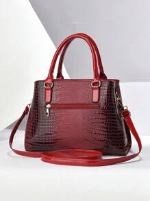 3-Piece Set PU Handbag For Women, Elegant Fashion Tote With Coin Purse And Card Holder, Versatile Large Capacity Shoulder Bag, Chic Bag With Stylish Design, Available In Multiple Colors, Best Mother Day Gifts Ever