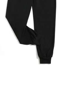 女士休闲运动裤，印有城市名称标语，黑色紧身运动裤，跑步长裤，秋冬