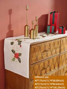 1 Stück bestickter Tischläufer, festliche Atmosphäre, Küche Esszimmer Tisch Dekoration, Heim Party & Hochzeitsdekoration