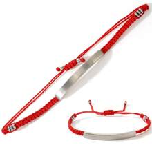 1 pièce Bracelet corde tressée fait main personnalisé, bracelet en pierre gravé personnalisé, convient pour le port quotidien, l'anniversaire de couple, la Saint-Valentin, l'anniversaire, les festivals, cadeau de couple de la Saint-Valentin, argent, stylé, coloré, vintage, simple, unisexe, décontracté, mignon, personnalisé, unique, idéal pour lui, idéal pour elle, elle, petit ami, petite amie, papa, maman, famille, amis, pour les anniversaires, pour les anniversaires, pour la remise des diplômes, pour le bal de promo, pour la fête, cadeaux pour la fête des mères