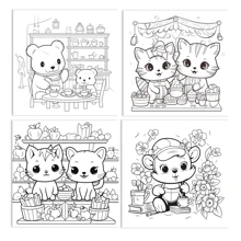 1 PC Deluxe Comfort Coloring Book, Small Animal Theme, 25 Thick Pages, Unique Cover Design, Relax & Emotional Release Artwork | Ideal Gift For Valentine's, Christmas, New Year, Anniversaries, Birthdays & More,Suitable As A Gift For Children To Learn Painting
