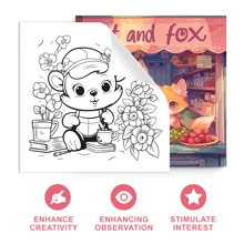 1 PC Deluxe Comfort Coloring Book, Small Animal Theme, 25 Thick Pages, Unique Cover Design, Relax & Emotional Release Artwork | Ideal Gift For Valentine's, Christmas, New Year, Anniversaries, Birthdays & More,Suitable As A Gift For Children To Learn Painting