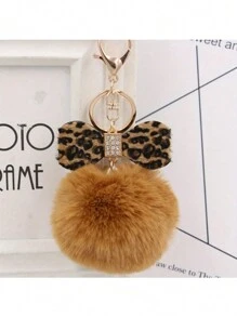 1 buah Gantungan Kunci Pita dengan Liontin, Aksesori Gantungan Kunci Fashion Lucu dan Lembut untuk Wanita, Dapat Digantung di Ransel, Mobil, Dompet untuk Dekorasi, Cocok untuk Anak Perempuan, Motif Leopard, Hadiah Natal, Hadiah Thanksgiving, Gaya Retro Y2K - MultiWarna - View 10