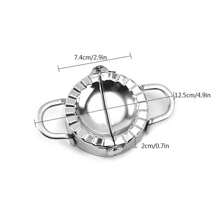 Stainless Steel Dumpling Ravioli Maker Press,1 Pack Pierogi Mold - Wonton Mould, Easy-Tool For Dumpling Wrapper Dough Stamp Cutter Pastry Pie Making - Silver - View 12