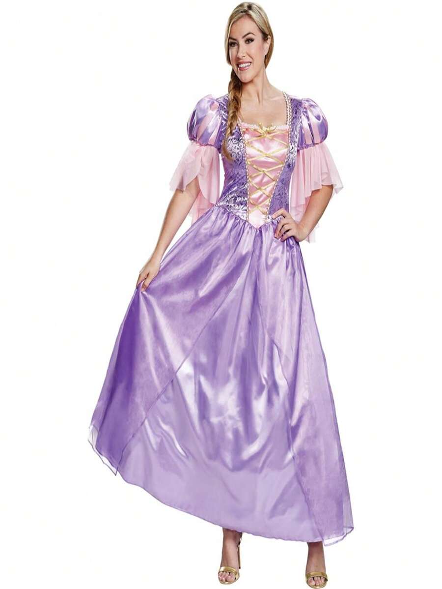 Disguise DG67291E Womens Rapunzel Deluxe Costume - Large 12-14 - 彩色 - 查看 1