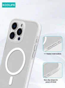 1 Peça Koolife Caso Protetor de Telefone 2-em-1 com Adsorção Magnética Bicor e Sensação Suave, Botões Independentes, Lente de Câmera Elevada, Placa Traseira de 2,0 mm, PC+TPU+Ímã N52, Compatível com iPhone 16/16 Pro/16 Plus/16 Pro Max/15 Pro Max/15 Pro/15 Plus/14 Pro Max/13 Pro Max/13 Pro/12 Pro Max/11