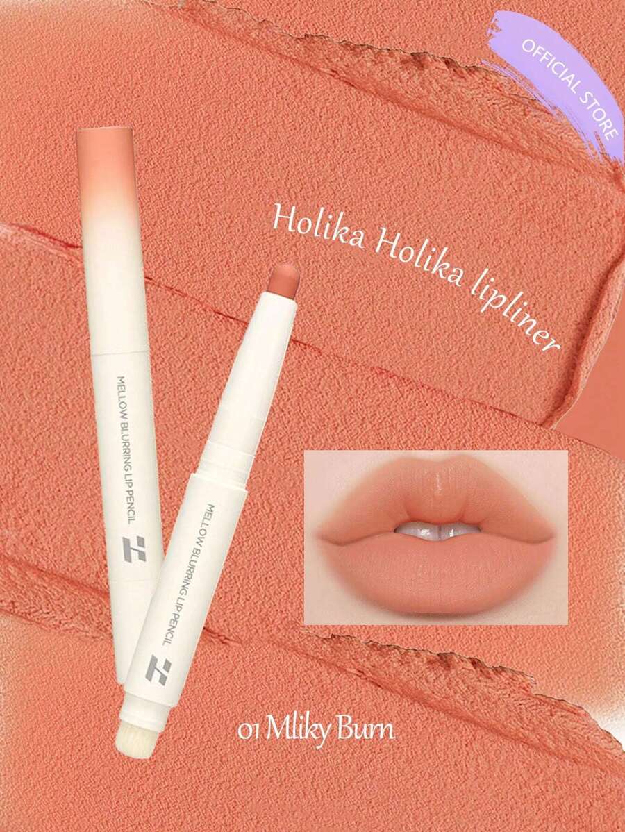 HOLIKA HOLIKA Mellow 柔雾唇线笔 01 牛奶焦糖色,多用途,可用作唇线笔、眼影和腮红,质地柔滑细腻,易于晕染,适合日常妆容、渐变唇妆、全唇妆、韩式妆容,1.3克/0.04盎司。 - 01 MILKY BURN - 查看 1