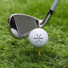 Customized Golf Ball With Text, Dual Layer Golf Ball, Personalized Golf Ball