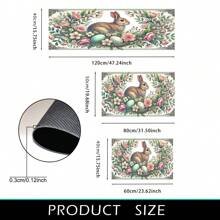 1 件复活节兔子印花浴室垫 - 超柔软超细纤维，防滑快干，适用于厨房和浴室 - 彩色 - 查看 2