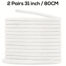 2 双厚圆形打蜡鞋带，男女通用替换鞋带 - 彩色 - 查看 16