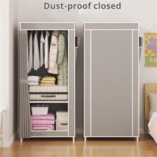 1套简易防尘衣物收纳柜无纺布密封防尘家用钢架组装储物柜收纳衣服多功能防尘衣柜含金管（直径8-12毫米）便携式衣柜家居收纳。 - 彩色 - 查看 4