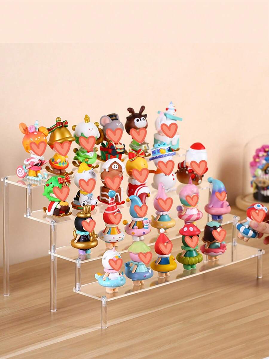 Alzatine in acrilico trasparente, scaffali espositivi per l archiviazione di oggetti decorativi, smalti per unghie, profumi, candele profumate, deodoranti per ambienti, organizer per la casa da scrivania, ufficio, toeletta, camera da letto, bagno, casa, dormitorio, regali decorativi per la stanza delle donne - Multicolore - Visualizzare 1