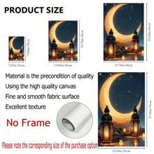 1 幅斋月帆布海报，绘画印刷壁画适用于宿舍、公寓、餐厅、客厅、现代家居装饰、桌面装饰、防水、斋月卡里姆、斋月穆、斋月装饰、斋月节日、斋月礼物 - 彩色 - 查看 4