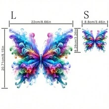 1/2/4PCS Beautiful Colorful Butterfly Pattern Fashion Heat Transfer Vinyl Patch, Washable Iron Patch For T-Shirts, Jeans, Jackets, Backpacks, Clothes, Hats And More - Multicolor - View 7