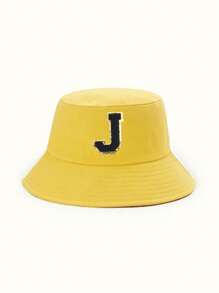 1 Pc Children's Bucket Hat, Stylish And Versatile, Suitable For Boys And Girls Spring And Summer Daily Outdoor Sun Ion Use. - Yellow - View 11