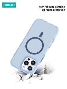 Koolife 1pc Dual-Color Magnetic Protective Case With Soft Texture, Independent Buttons, Raised Camera Lens, 2.0mm Backplate, PC+TPU+N52 Magnet, Compatible With IPhone 17/17 Air/17 Pro Max/16/16pro/16plus/16promax/15promax/15pro/15Plus/14promax/13promax/13pro/12promax/11