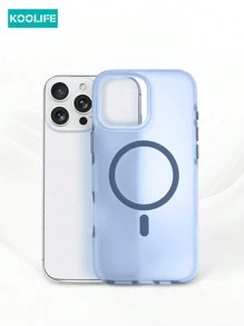 Koolife 1pc Dual-Color Magnetic Protective Case With Soft Texture, Independent Buttons, Raised Camera Lens, 2.0mm Backplate, PC+TPU+N52 Magnet, Compatible With IPhone 17/17 Air/17 Pro Max/16/16pro/16plus/16promax/15promax/15pro/15Plus/14promax/13promax/13pro/12promax/11